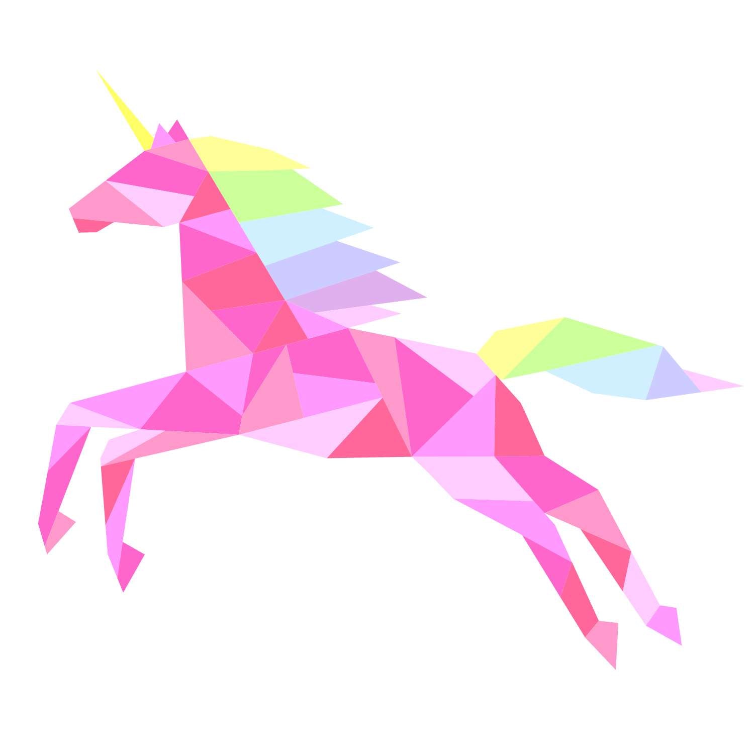 Geometric Unicorn Paper Pieced Pattern