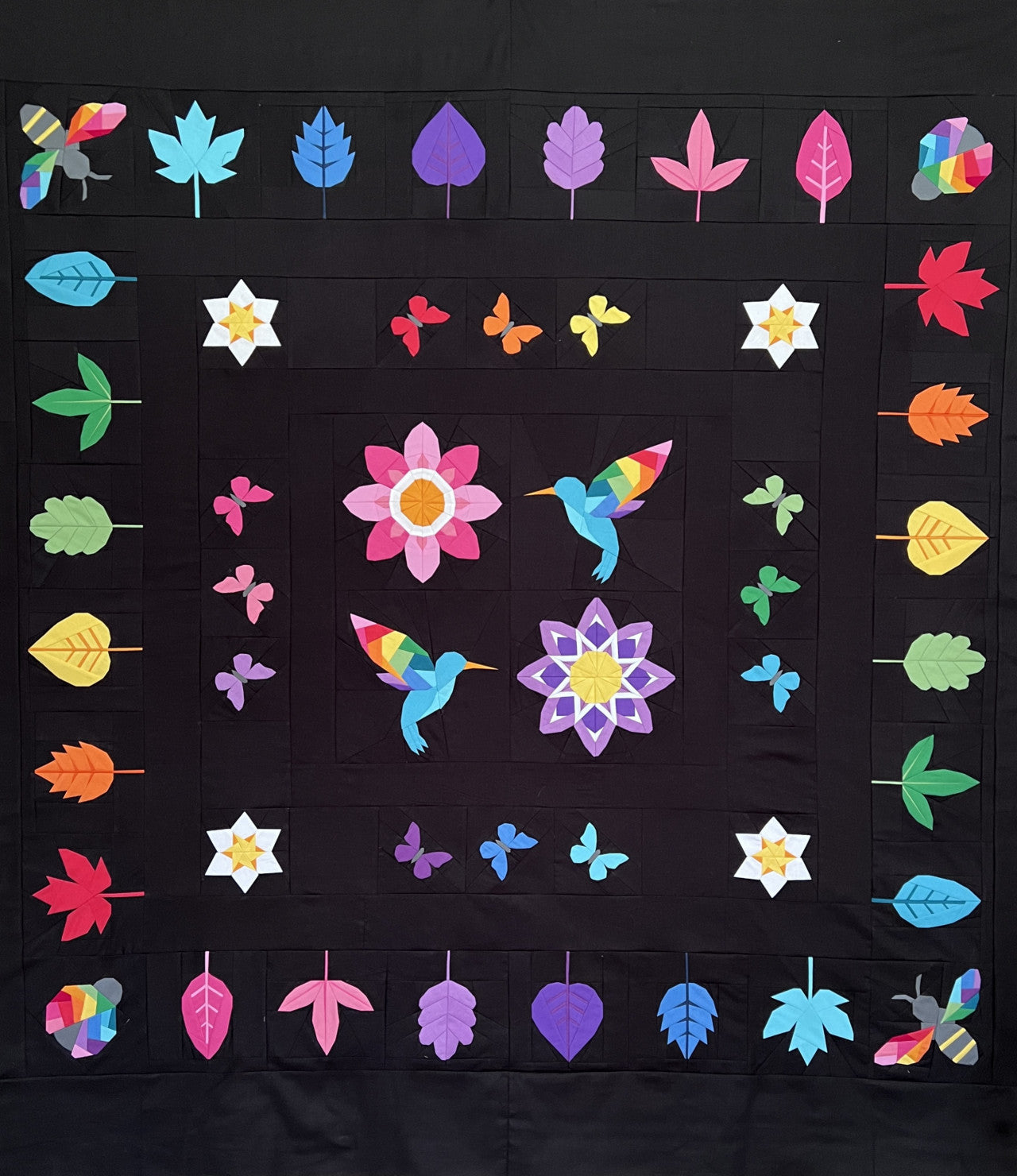 Meadow Pattern FPP Quilt black