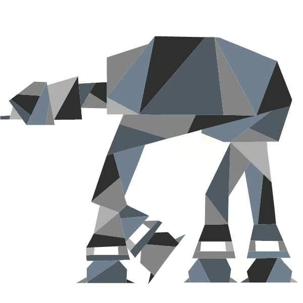 geometric AT AT from star wars paper pieced pattern