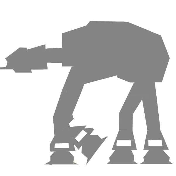 silhouette AT AT from star wars paper pieced pattern