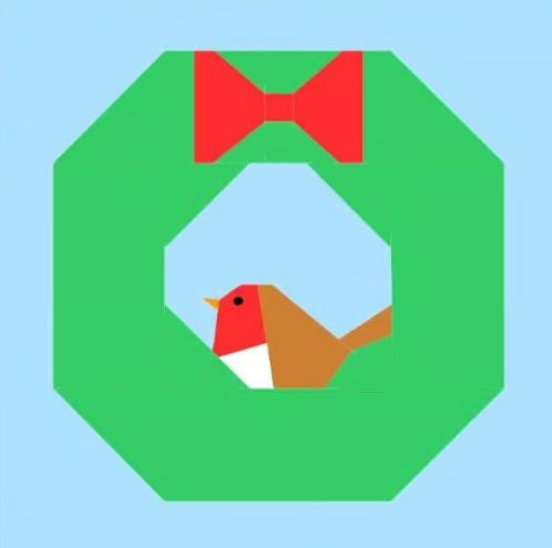Christmas Robin Paper Pieced Pattern