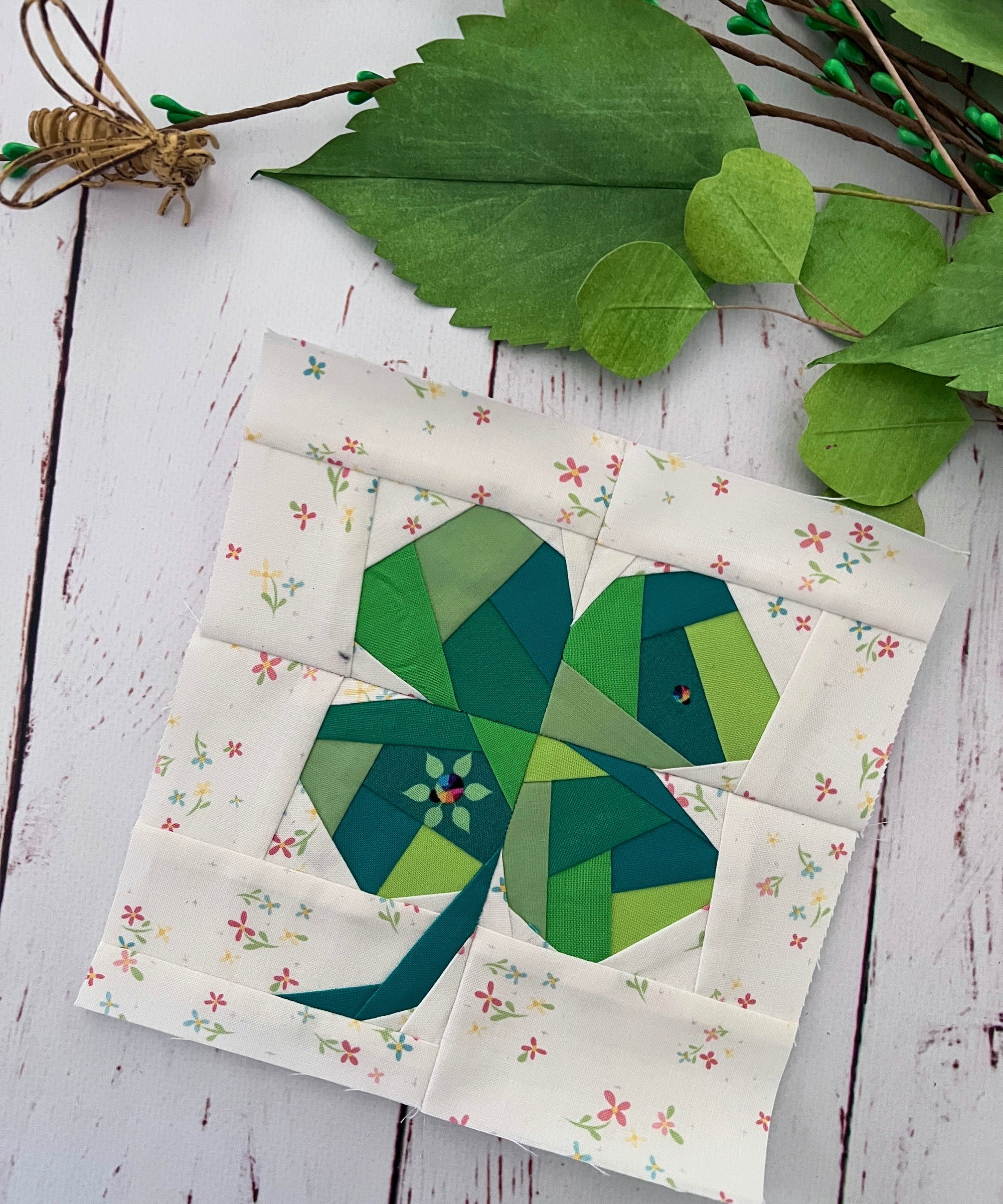 Lucky Clover Paper Pieced Pattern