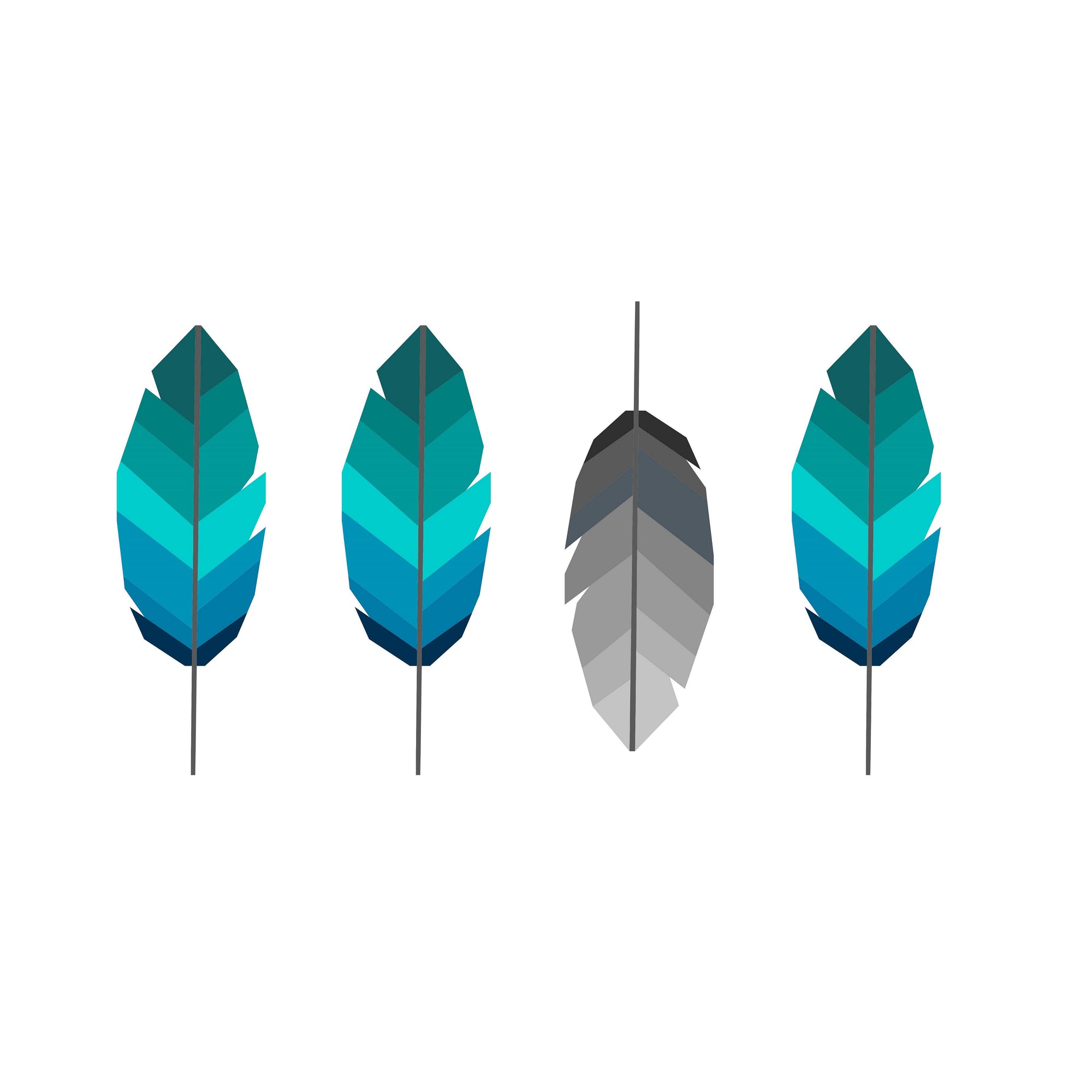 simplified feather paper pieced pattern