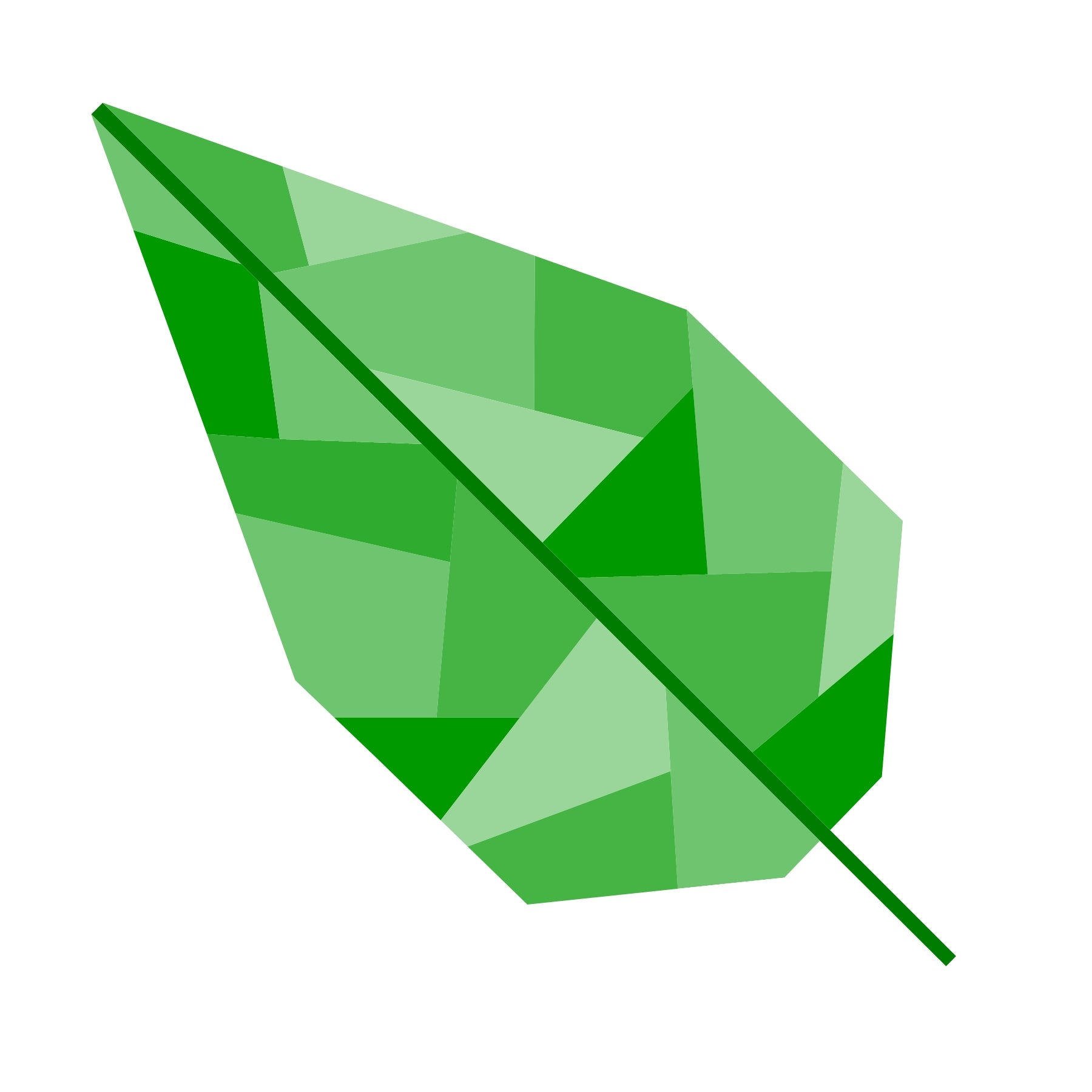 geometric leaf paper pieced pattern