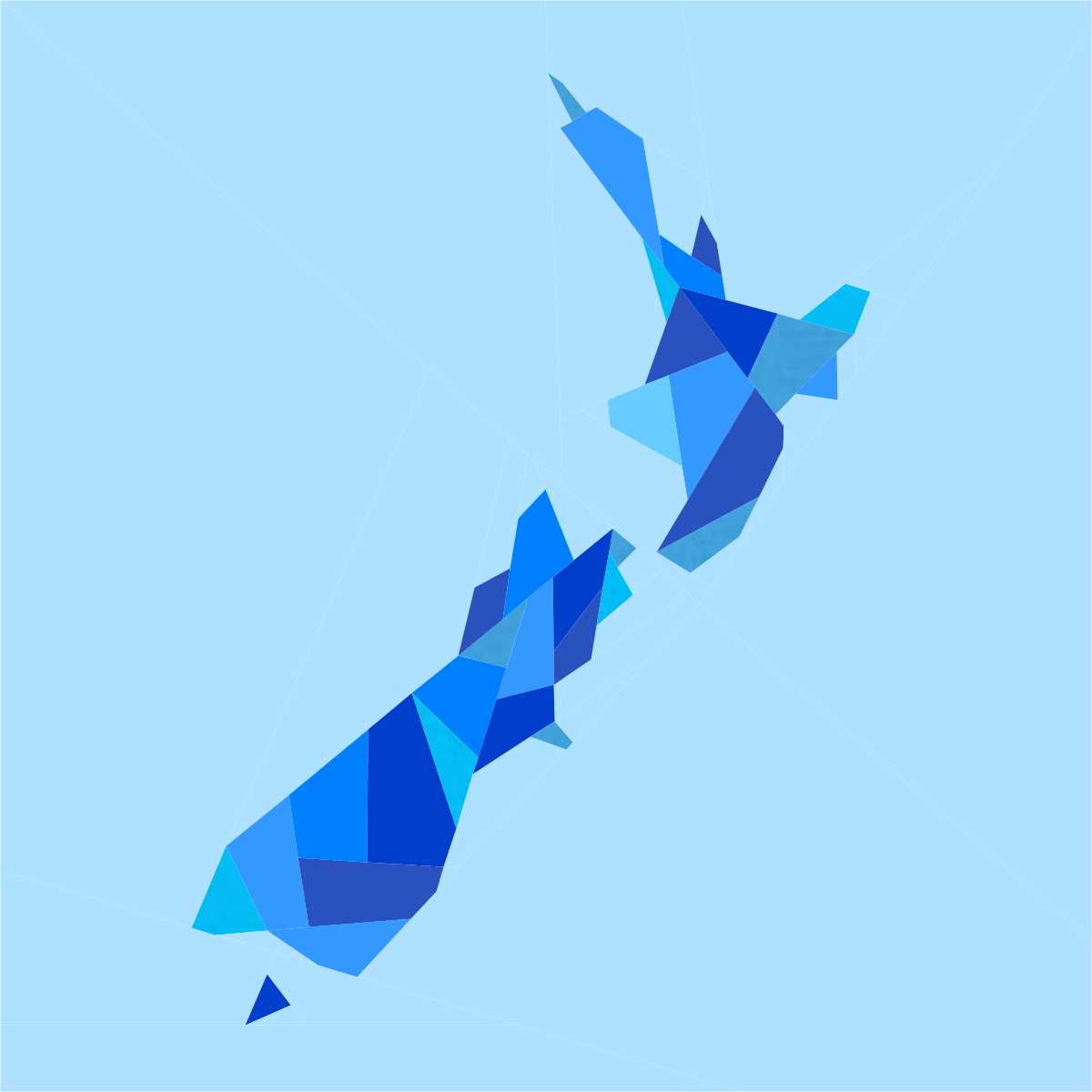 blue geometric New Zealand paper pieced pattern