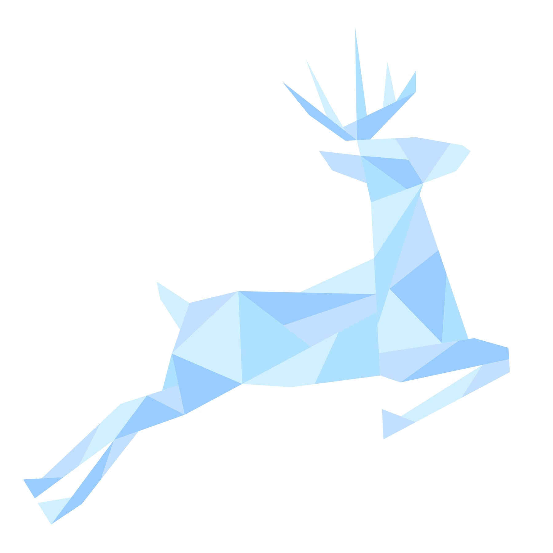 blue geometric reindeer foundation paper peiced pattern