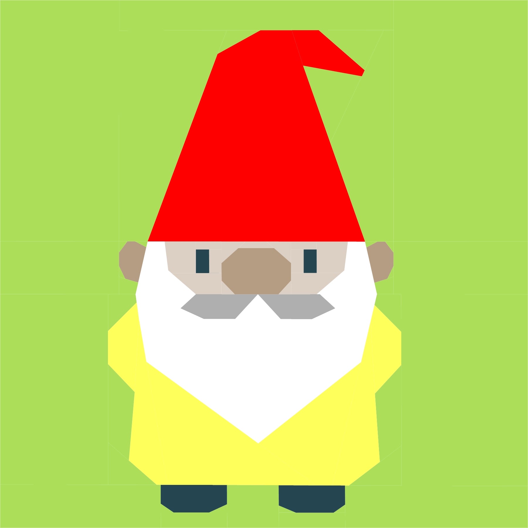 Garden Gnome Paper Pieced Pattern