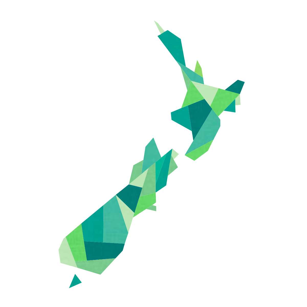 green geometric New Zealand paper pieced pattern