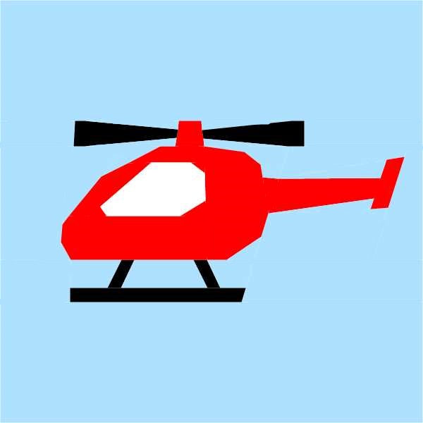 red helicopter paper pieced pattern