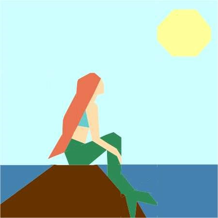 mermaid paper pieced pattern