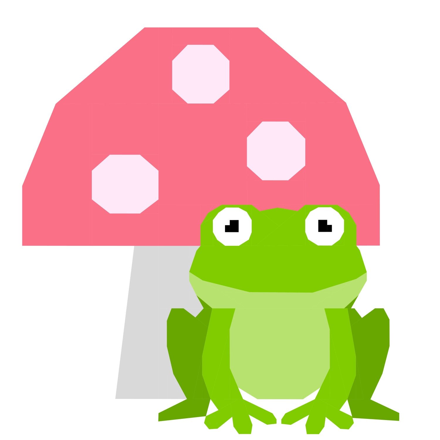 Cheerful Frog Foundation Paper Pieced Pattern