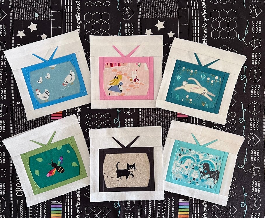 foundation paper pieced tiny television TV pattern