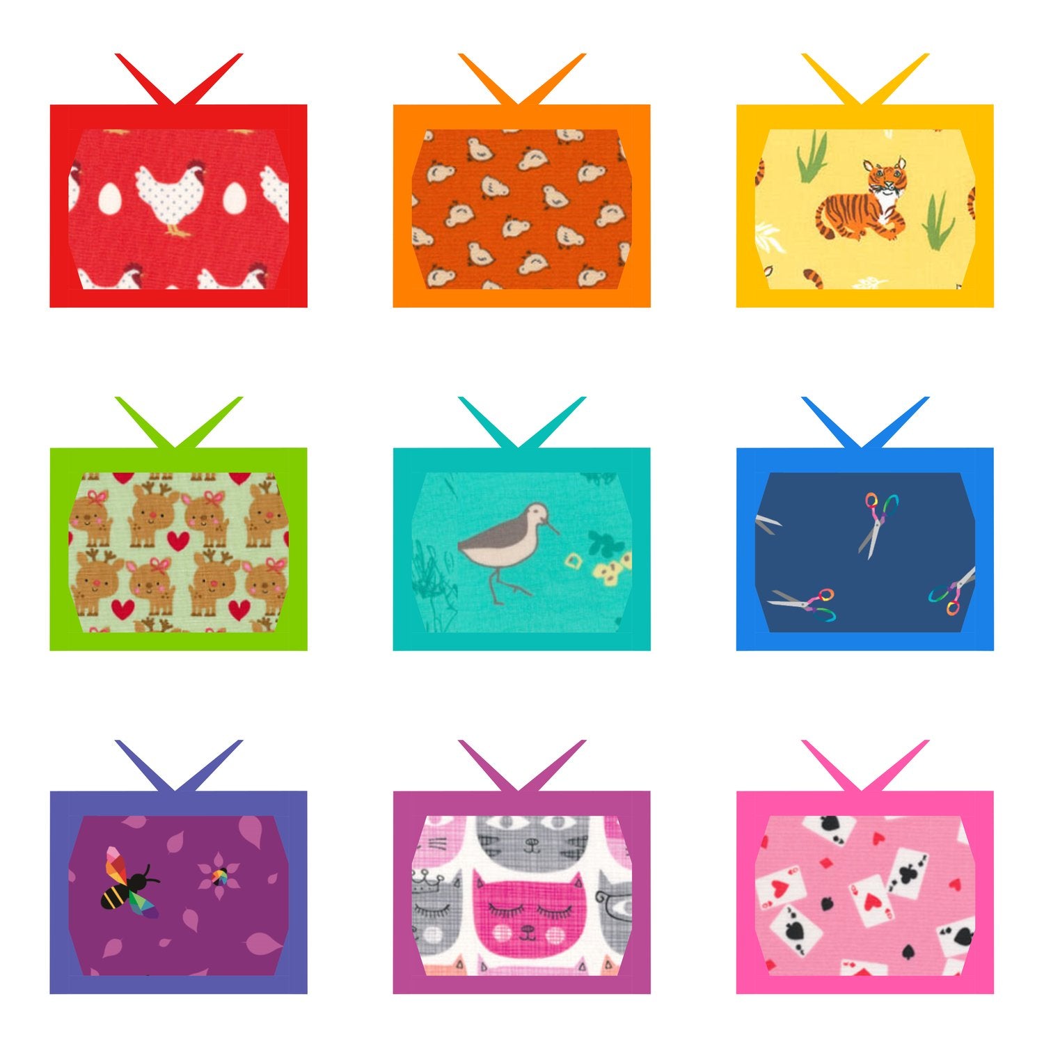 Tiny TV FPP Pattern featuring a retro tv