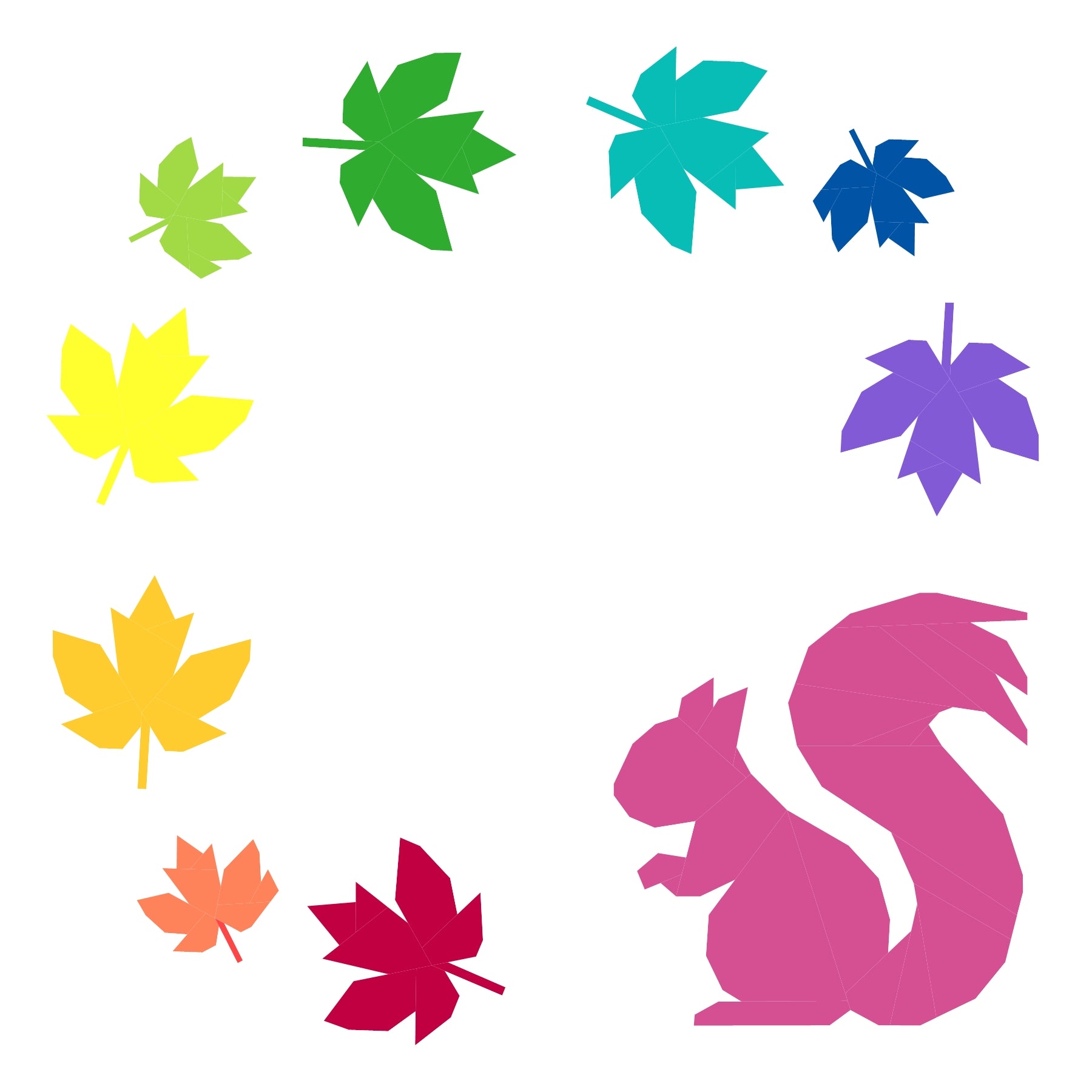 Ooh Squirrel Paper Pieced Pattern