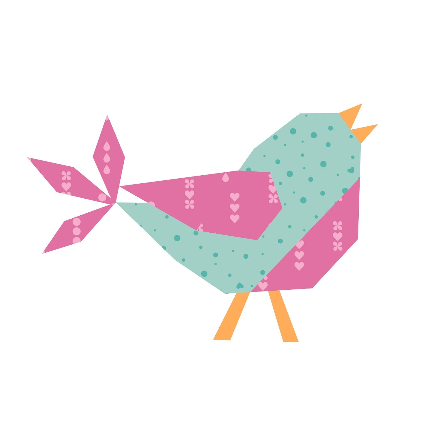 foundation paper pieced songbird bird FPP pattern