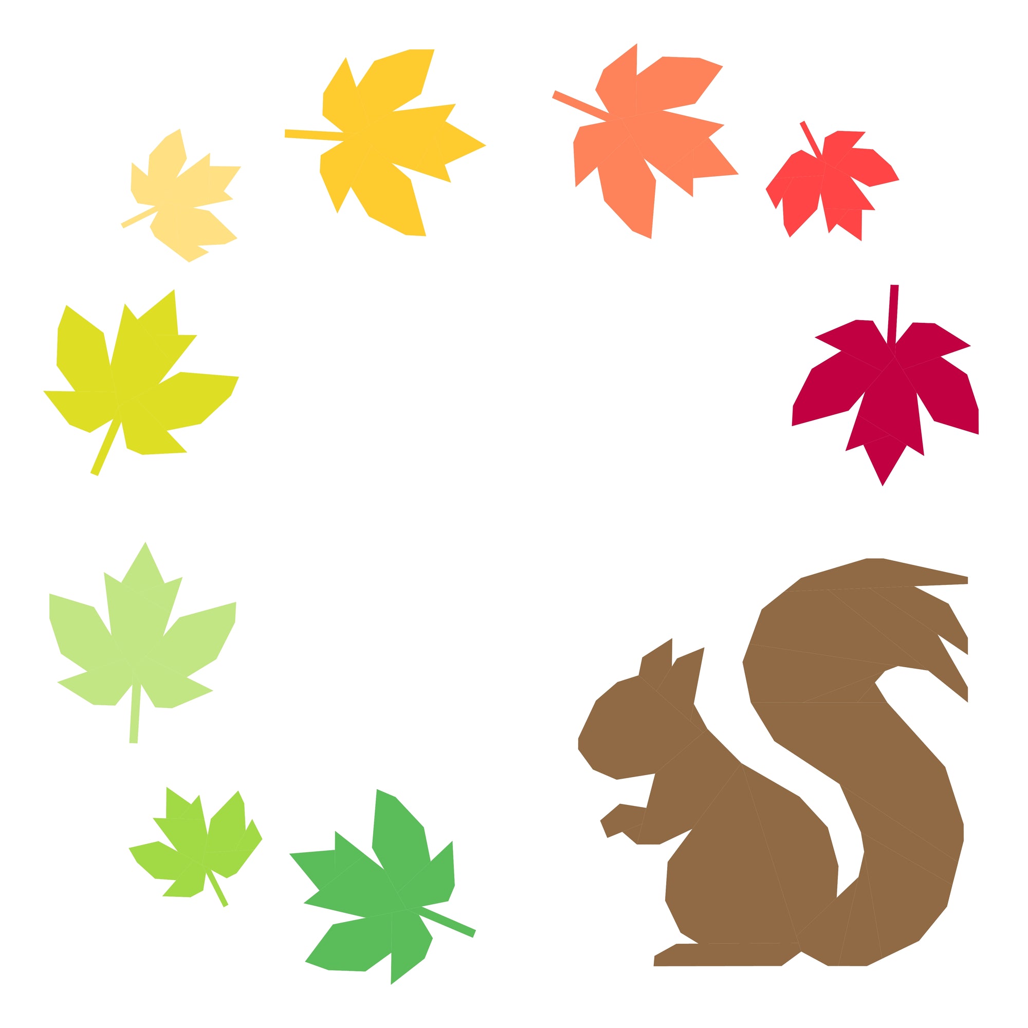Ooh Squirrel Paper Pieced Pattern