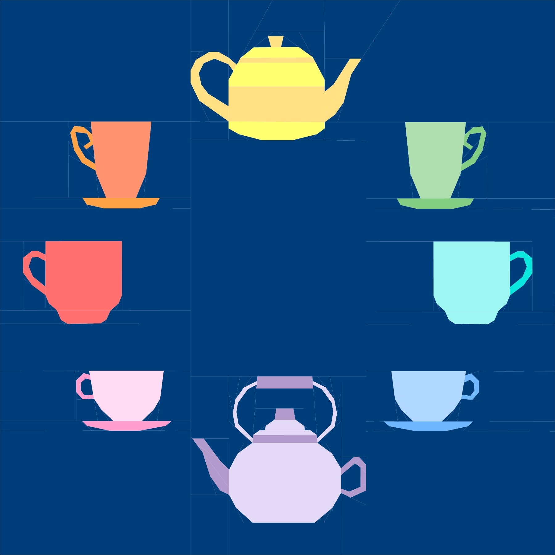 Tea Time Paper Pieced Pattern