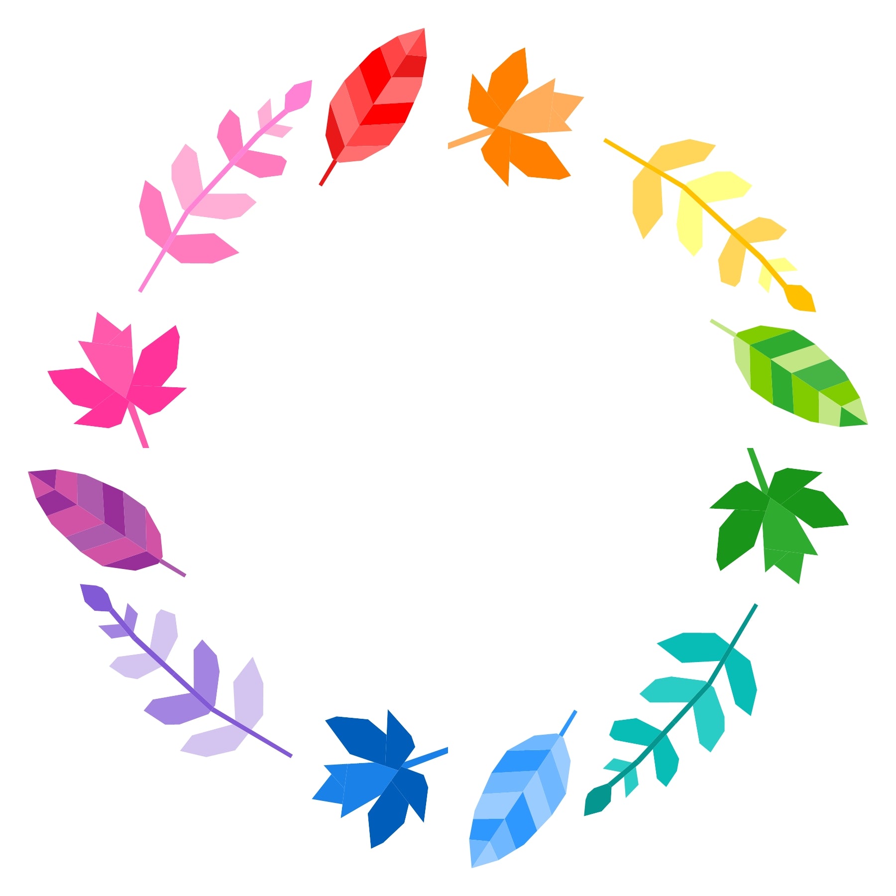 wreath of leaves paper pieced pattern