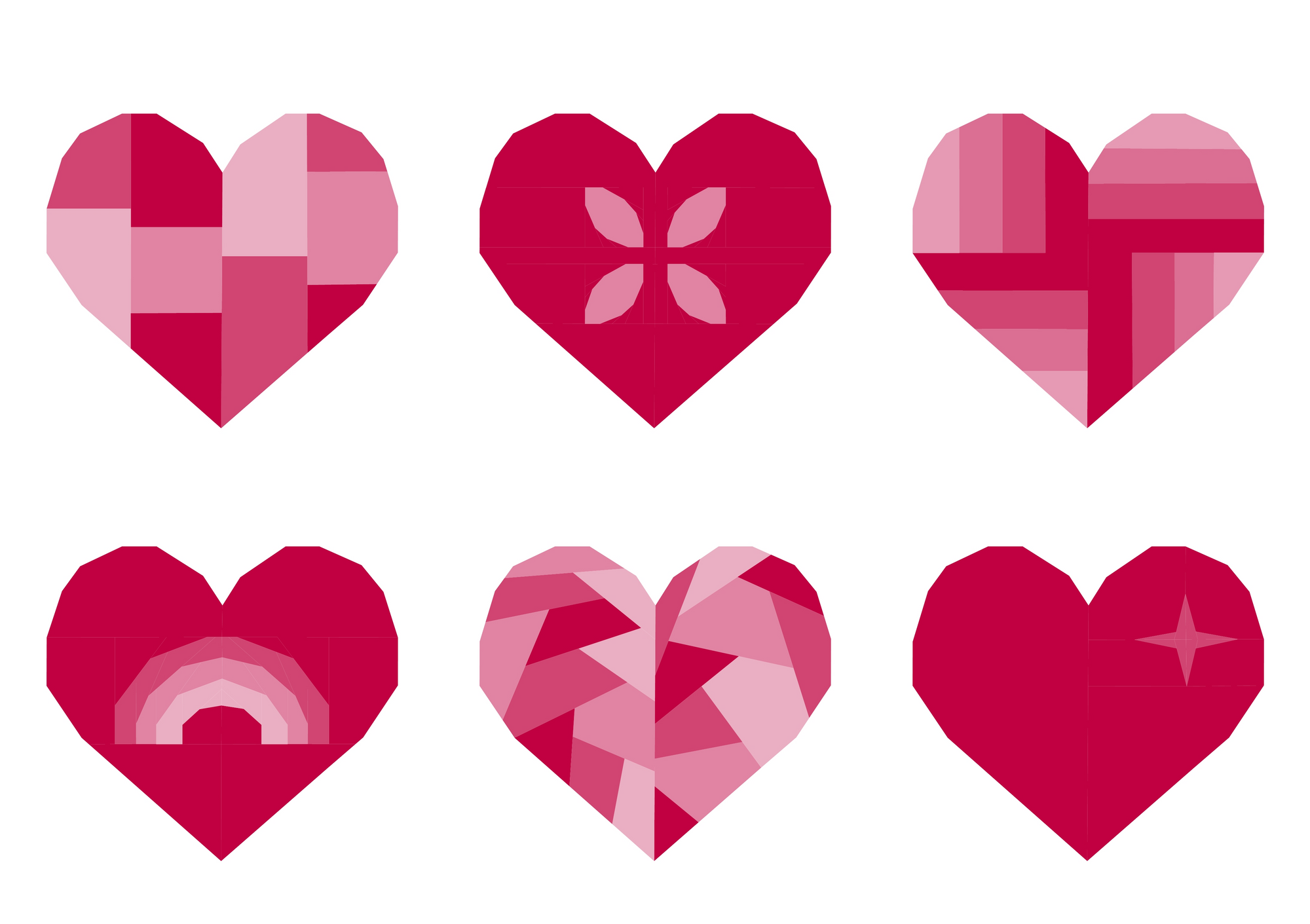 Heartful Paper Pieced Pattern Bundle