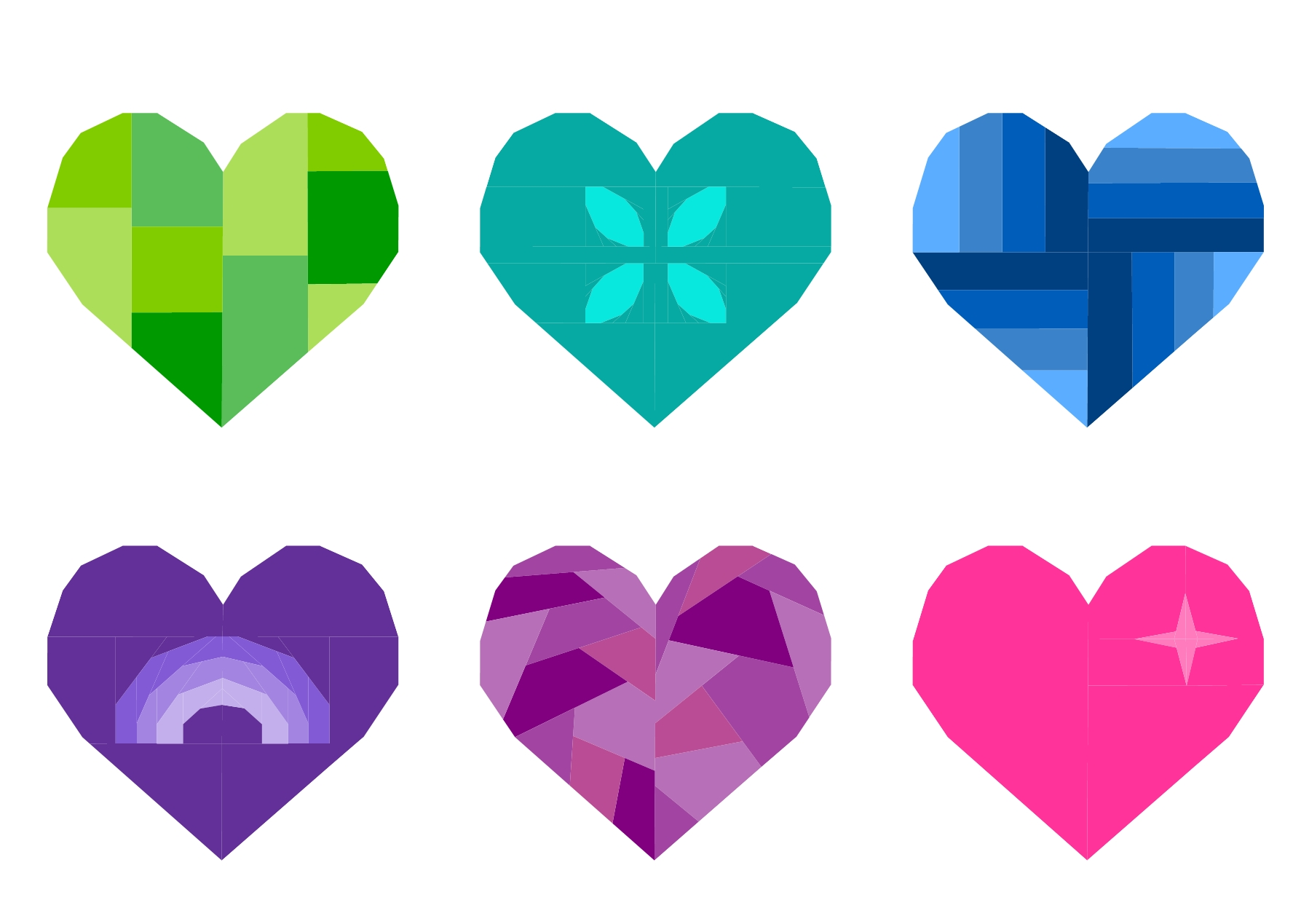 Heartful Paper Pieced Pattern Bundle