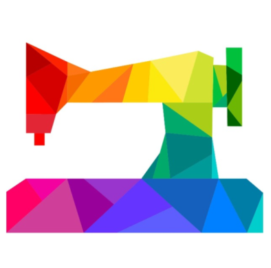 mini rainbow geometric sewing machine paper pieced pattern