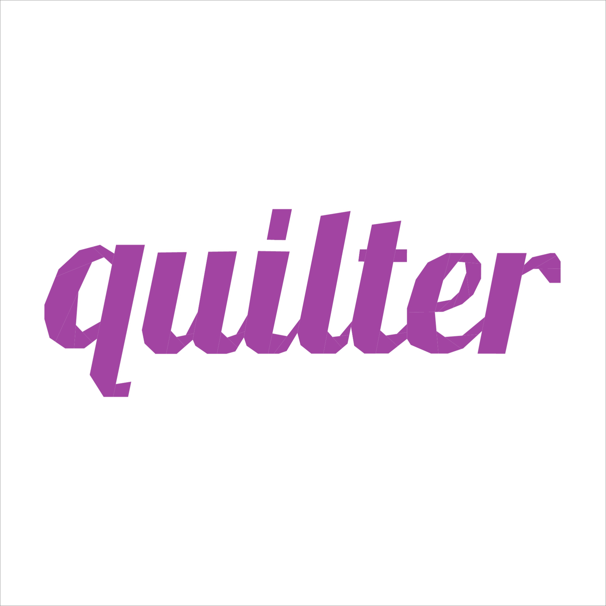 quilter in script paper pieced pattern 