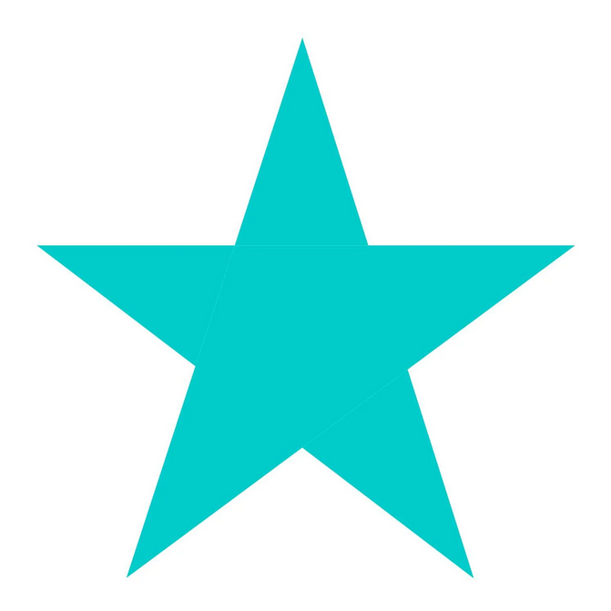 Five Pointed Star Paper Pieced Pattern Multiple Sizes