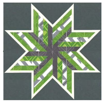 striped star foundation paper pieced pattern